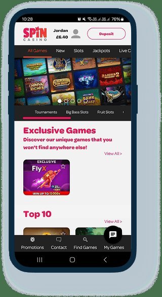 Spinfin casino online in United Kingdom